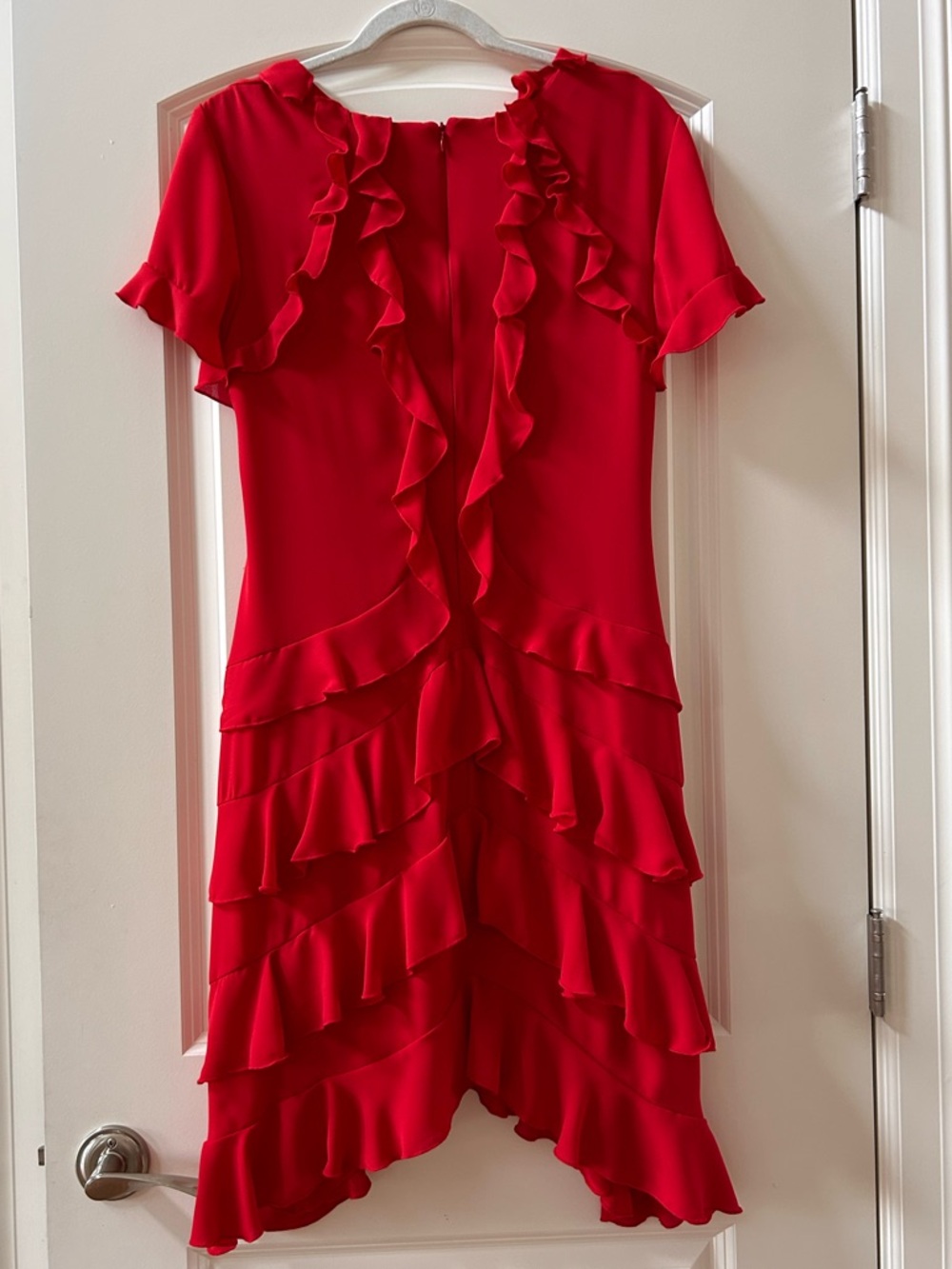Anthropologie Bailey 44 Red Ruffle Cherchez La Femme Dress. Event. Party. EUC.